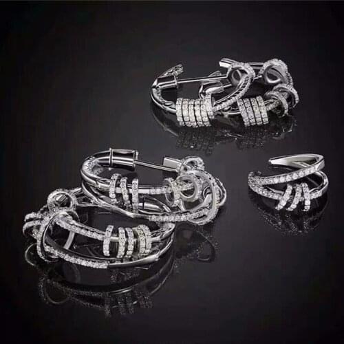 Xb458 Luxury Designer Fashion 925 Sterling Silver Jewelry zirconia star shape bg