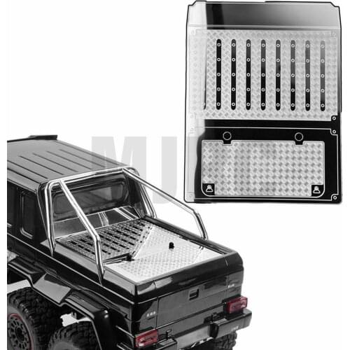 Stainless Steel Rear Trunk Cover Non-slip Plate Decorative Plate for TRAXXAS TRX-6 G63 88096-4 RC Crawler Car Upgrade Parts