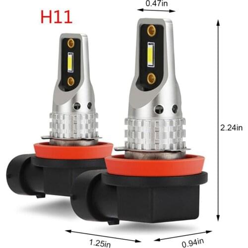 1 Pair Car LED Headlights 50W Driving Fog LED Lights Lamps Bulbs 6500K for Car Truck SUV H4/H7/H11/9005/9006/H16(EU