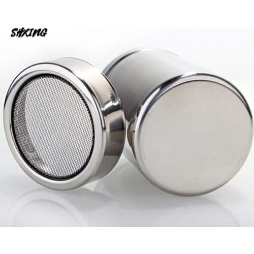 1Pc Stainless Steel S/M/L Specification Sprinkle Cocoa Cinnamon Sugar Gauze Mesh Jar Seasoning Bottle Fancy Coffee Powder Duster