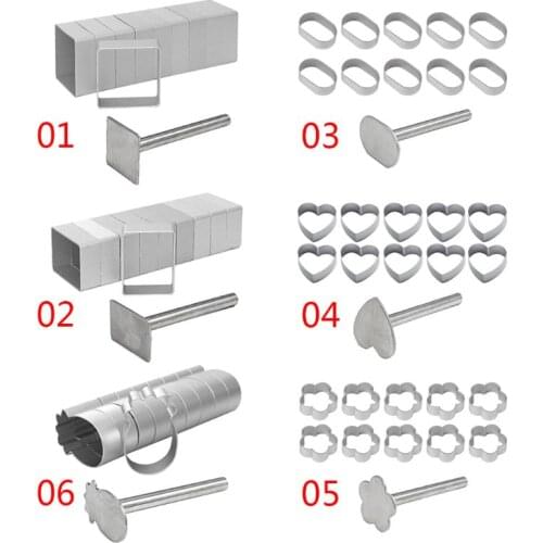 10pcs Square Rectangle Ellipse Heart Pineapple Flower Shape Pie Cake Cookie Mold Biscuit Cutter Stamp Press