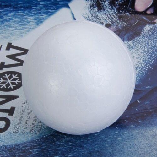 10 Pcs Spherical Solid White Styrofoam Ornaments Craft Balls