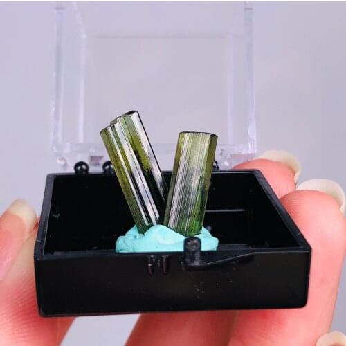 100% Natural green tourmaline mineral crystal specimens stones healing