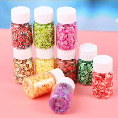 1200pcs DIY Slime Soft Fruit Slices Fingernail Supplies Super Light Clay Accessories Cream Glue Material Toys for children Gift