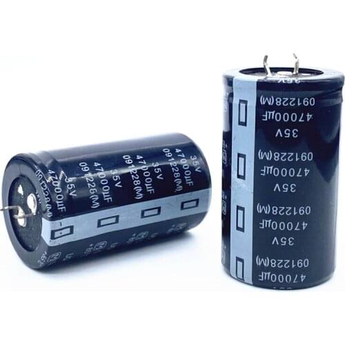 2pcs Good quality 35v47000uf Radial DIP Aluminum Electrolytic Capacitors 35v 47000uf Tolerance 20% size 35x60MM 20