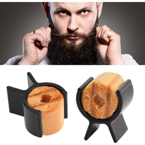 2pcs Men Mustache Curler Roller Silicone Handle Beard Shaping Accessories