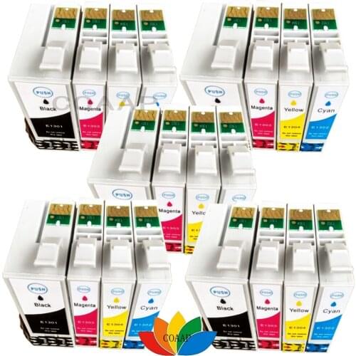 20 ink cartridges compatible for Epson T1301 T1302 T1303 T1304 for Epson Stylus SX525WD SX620FW Office B42WD BX525WD BX625FWD