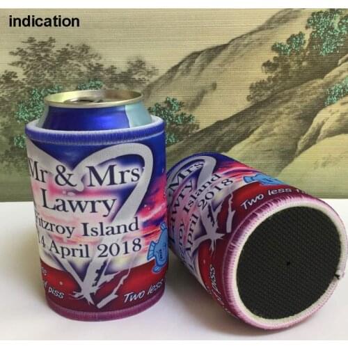 200pcs/lot Custom Wedding Gifts Stubby Holder Neoprene Beer Bottle Cooler Thermos Cool Bag Waterproof Ice Packs Beer Can Cover