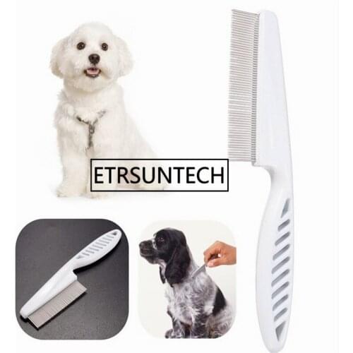 200PCS Packaging Pet Hair Grooming Flea Brush Puppy Handhold Stainless Hair Combs Cat Dog Cleaning Supplies