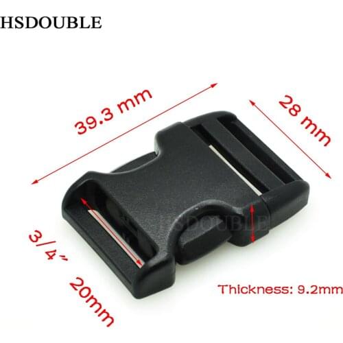 3/4"Plastic Side Release Buckles Slimwaist Dog Collar Backpack Outdoor Caming Straps Webbing 20mm Bag Parts