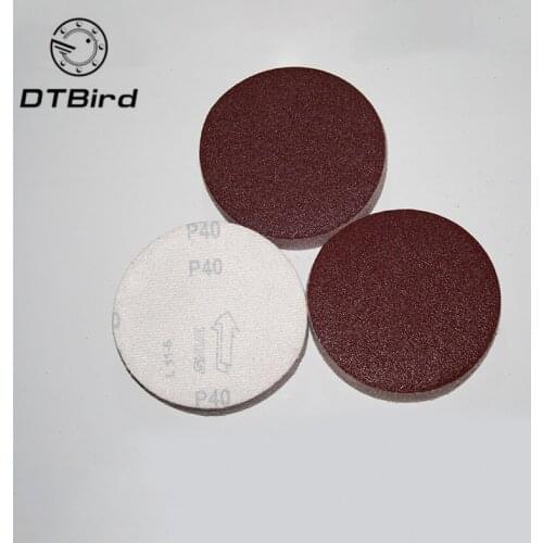 30PCS 2 Inch(50mm) Aluminum Oxide Hook&Loop Red Grain Dry Sanding Discs for Woodworking Dremel Power Tools Polishing Accessories