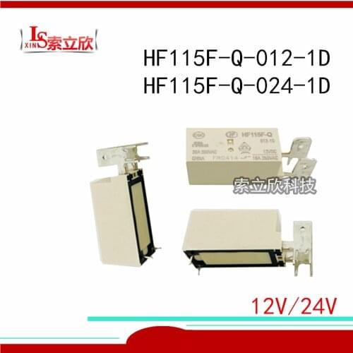 5pcs/10pcs 100%Original New Relay HF115F-Q-012-1D 12VDC HF115F-Q-024-1D HF115F-Q 012-1D HF115F Q 012 1D 12V 24VDC 20A