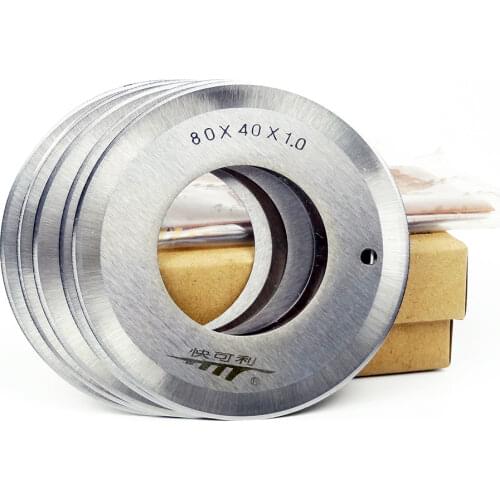 BateRpak 80mm Leather Slitting Machine Blade,80x40x1.0mm Vegetable tanned leather slicer Round blade,5pcs price