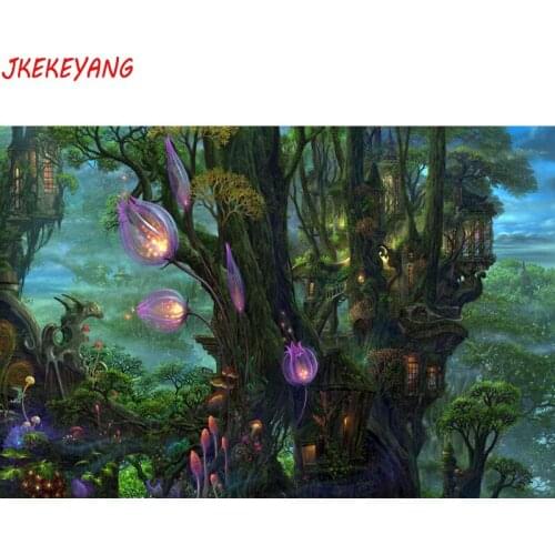 5D DIY square/round Diamond Painting Beautiful tree house Cross Stitch Diamond Embroidery Pattern Rhinestone home decor J0976