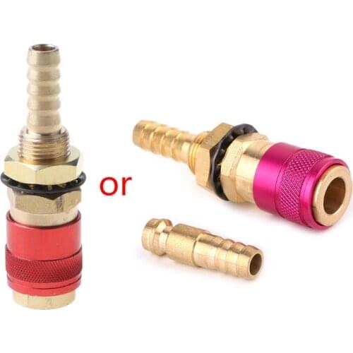 Water Cooled Gas Adapter Quick Connector Fitting For TIG Welding Torch +8mm Plug