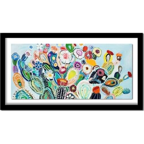 DIY Round Rhinestone Diamond Embroidery Colorful cactus picture Diamond Needlework Diamond Paintings cross stitch Crafts