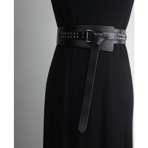 Designer belts for women high quality knot soft pu leather long cummerbunds wide coat ceinture femme dress waistband cintos
