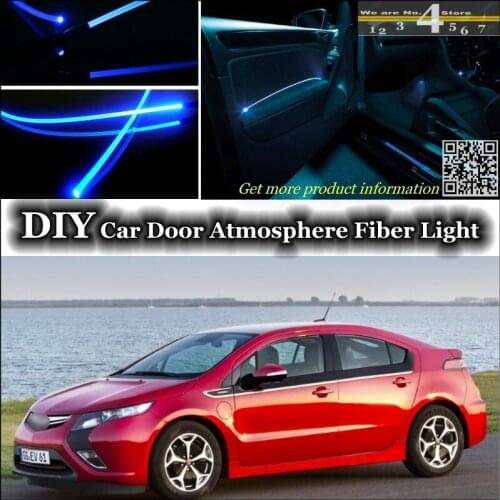 For Chevrolet Ampera interior Ambient Light Tuning Atmosphere Fiber Optic Band Lights Inside Door Panel illumination For Tuning
