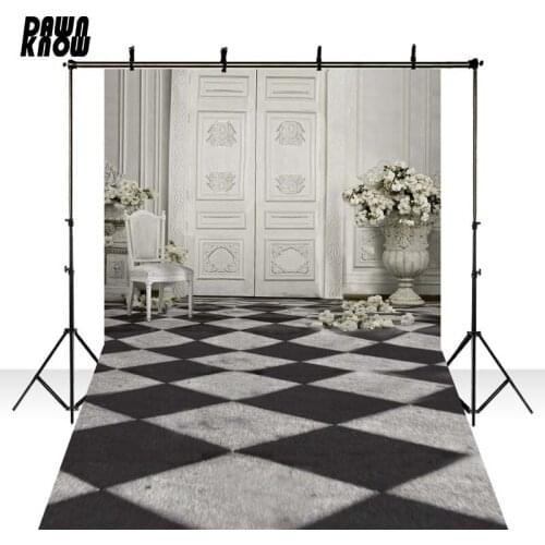 DAWNKNOW Indoor White Door Photography Background Vintage Backdrops For Wedding Children Photo Studio Photocall GY182