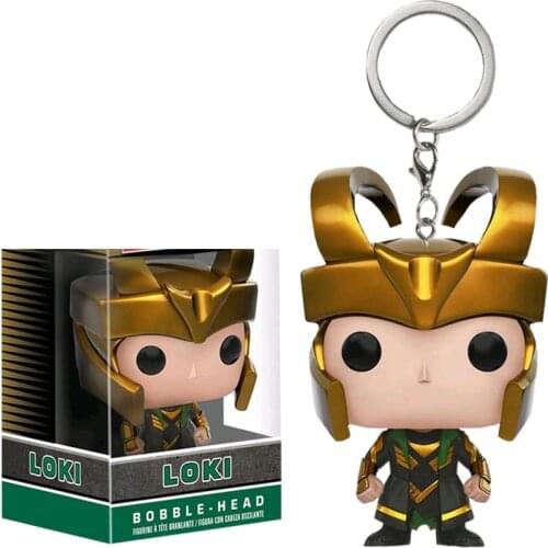 Pocket Mini Pocket Keychain Marvel Loki Vinyl Action Figure Collectible Toy Hot Gifts