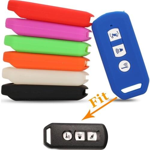 Kutery 3 Buttons Remote Car Key Case Silicone Protect Shell For Honda PCX Motorbike Car Accessories