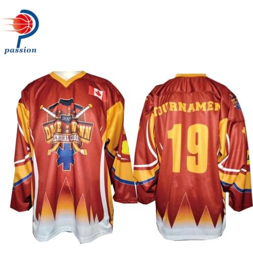 OEM wholesale sublimated custom team set ice hockey jersey for any sizes