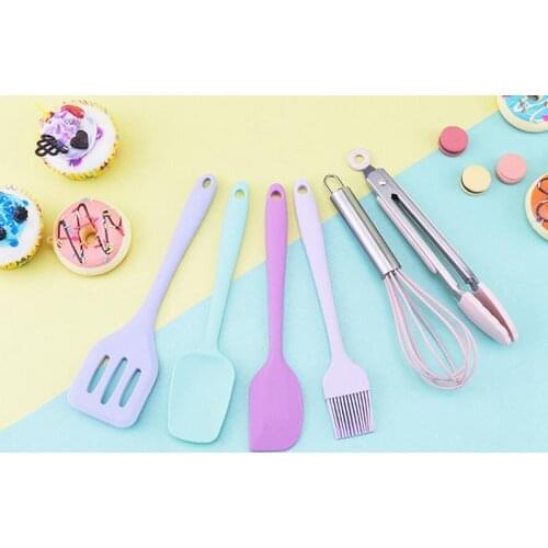Kapmore 6Pcs/Set Heat-Resistant Silicone Spatula Set Baking Tools Cooking Spatulas Cooking Tools Accessories For Kitchen