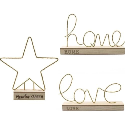 Desktop Art Decoration Lamp Neon Sign Table Light With Base Star Night Lamp Battery Bedroom Decor For Kids Baby Gifts