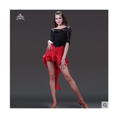 Latin Dance Dress Sexy Fish Tail Latin Girls Fringe Ballroom Skirt Tango Dress salsa robe de danse latine filles danza latino