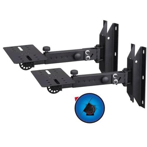BL-WD328 Professional 2pcs (1Pair) Tilting Rotating Surround Holder Speaker Bracket Wall Mount Holder With Metal Plate