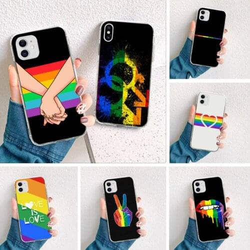 Rainbow Gay Lesbian LGBT Pride Shell Phone Case for iPhone 11 pro XS MAX 8 7 6 6S Plus X 5S SE 2020 XR cover
