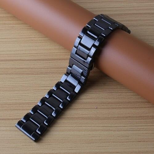 Replacement Watchband ceramic Polished watchbands for smart watches wrist band Fit Gear S3 frontier watch strap bracelet new hot