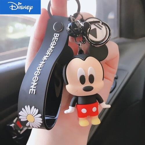 Disney Stitch Winni Mickey Mouse Keychains Cute Cartoon Baby Boy Girl Key Ring Women Lovely Bag Key Chain Monster Accessories