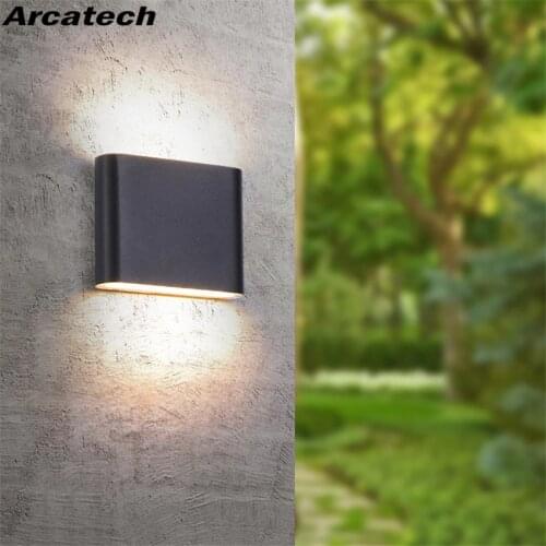 Outdoor Waterproof IP65 Wall Lamp 6W/12W LED Wall Light Modern Indoor/Outdoor Decor Up Down Dual-Head Aluminum Wall Lamp NR-10