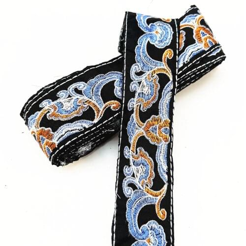 1 Yards Embroidery Lace Fabric Applique Collar Trim Ribbon Cord Sewing Craft DIY Garment Accessories Polyester