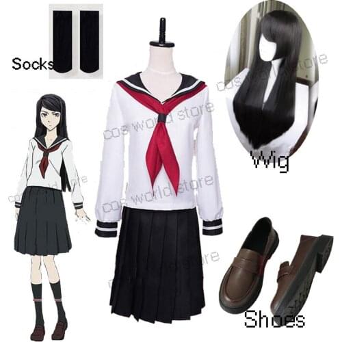 Anime Bungo Stray Dogs Naomi Tanizaki Cosplay Costume Women School Uniform Shoes Top Skirt Outfit Girl JK Party Cosplay Wig