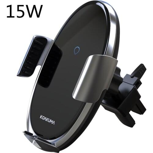 2021 new 15W smart Qi wireless charger fast charging car phone holder for iphone 12/12Pro 11Pro 8Plus X/XR Samsung S9 Huawei P30