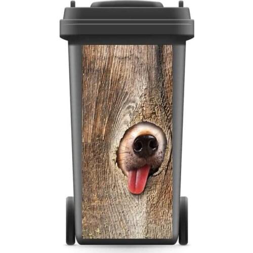 3D Creative Rubbish Bin Sticker Cute Dog Nose Wallpaper mural Wall Print Decal Removable Wall Mural Kitchen Accessories Garden