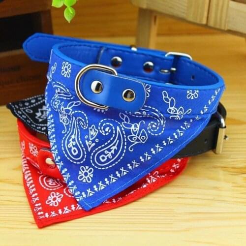 40%HOTFaux Leather Dog Cat Triangular Bandage Bib Neckerchief Collar Scarf Pet Supply