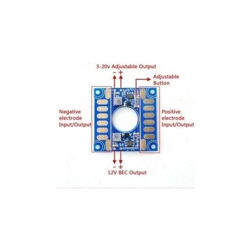5V 12V Adjustable Voltage Dual BEC Output Board ESC Distribution Connection Boar