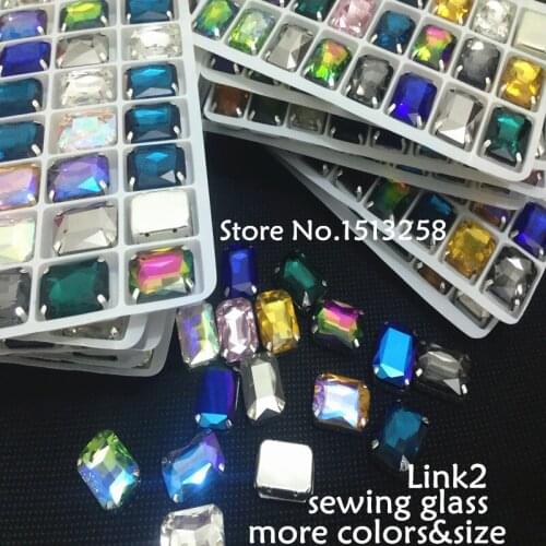 6x8,8x10,10x14,13x18,18x25,18x27 Rectangle Octagon Crystal Sew on Rhinestones With Claw(pointback stones beads
