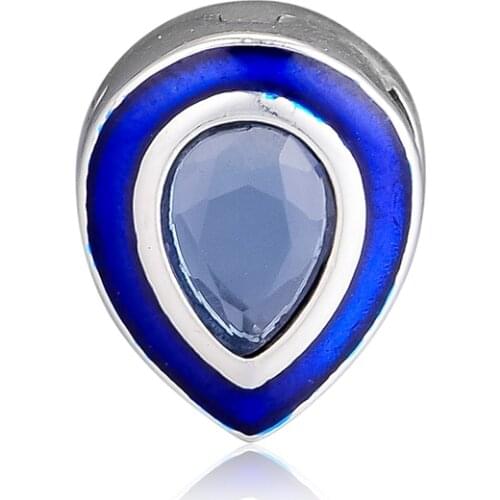 Beads For Jewelry Making Reflexions Dazzling BlueDroplet Clip For Reflexion Bracelets For Woman DIY Silver Beads