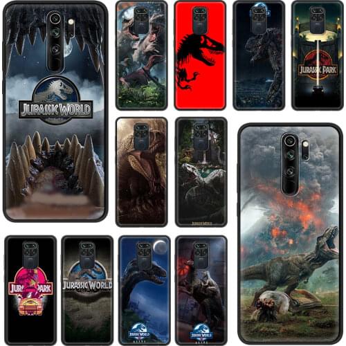 Case for Xiaomi Redmi Note 9S 9 8 10 Pro 8T 7 Phone Cover 9A 9C 8A 7A k40 6 6A Black TPU Soft Shell Dinosaur Tyrannosaurus Rex