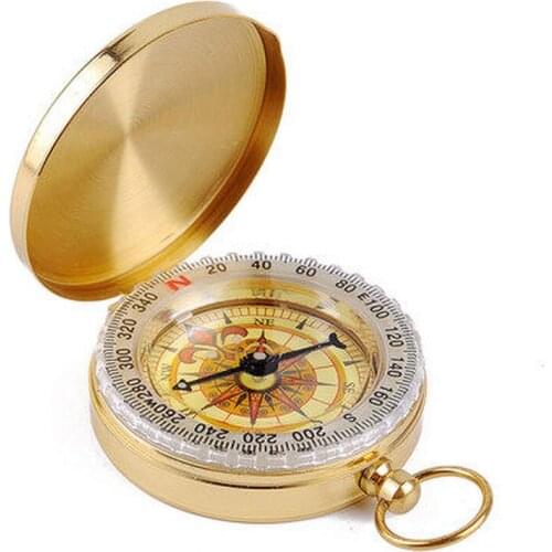 Pure copper clamshell compass Navigation High Quality portable outdoor multi-function metal measuring ruler tool