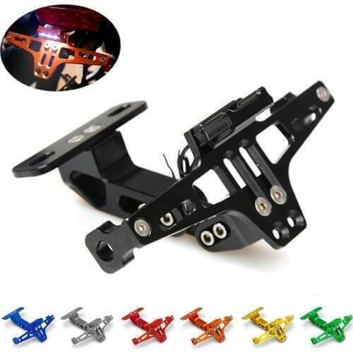 Motorcycle CNC Rear License Plate Mount Holder with Fit For Aprilia DORSODURO 750 900 1200 RSV MILLE/R CAPONORD / ETV1000