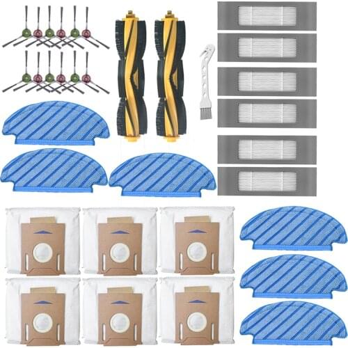 For ECOVACS DEEBOT OZMO T8 / T8 AIVI Vacuum Cleaner Side Brush Roller Dust Bag Filter Disposable Mop Cloth Accessories Parts
