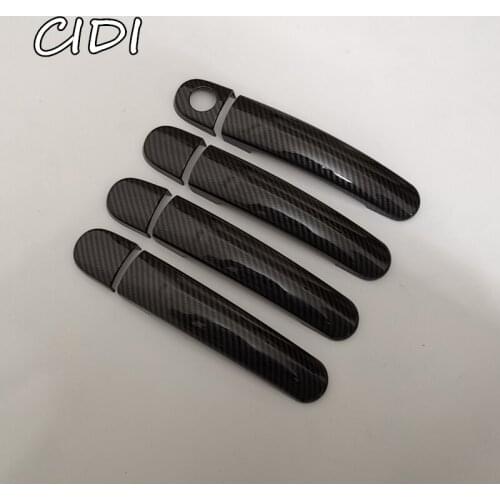 FOR Volkswagen VW Golf 4 Mk4 1999-2004 Accessory glossy carbon fibre pattern door handle covers trim 2000 2001 2002 2003