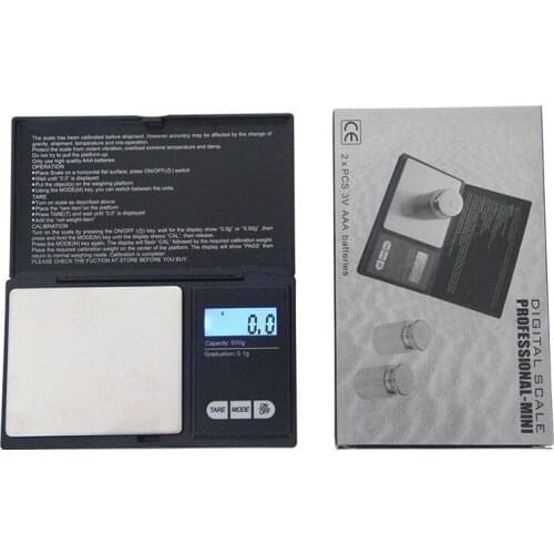 100Pcs/Lot Electronic 1000g 0.1g Digital Pocket Jewelry Diamond Kitchen Weight Balance LED Display Scale Backlight