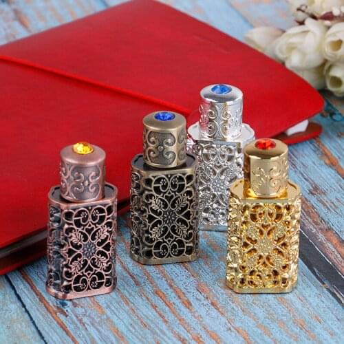 100Pcs 3ml Perfume Bottle Essential oil Essence Fragrances DIY Pigment Vials Middle East Sample Metal Refillable Colorful