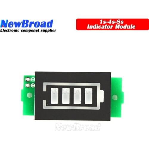 1S - 4S-8S Single 3.7V Lithium Battery Capacity Indicator Module 4.2V Blue Display Electric Vehicle Battery Power Tester Li-ion